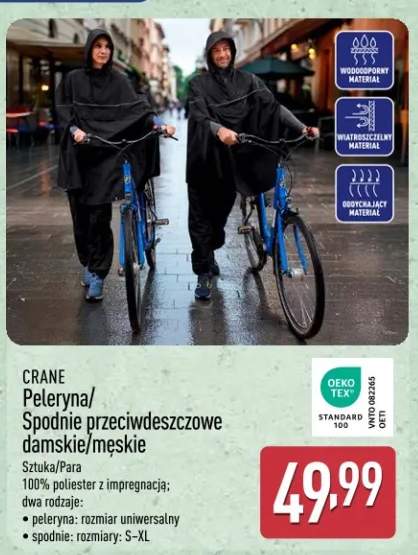 Peleryna/ Spodnie przeciwdeszczowe damskie/męskie