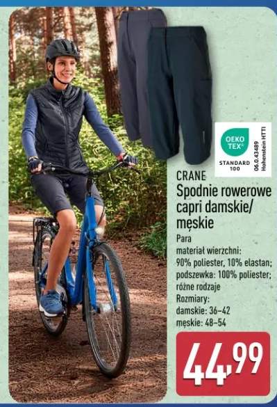 Spodnie rowerowe capri damskie/męskie