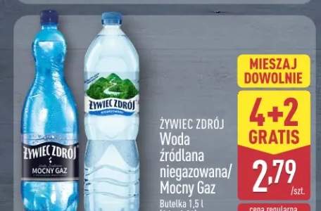 Woda źródlana niegazowana/ Mocny Gaz