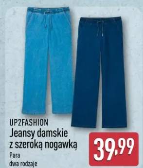 Jeansy damskie z szeroką nogawką