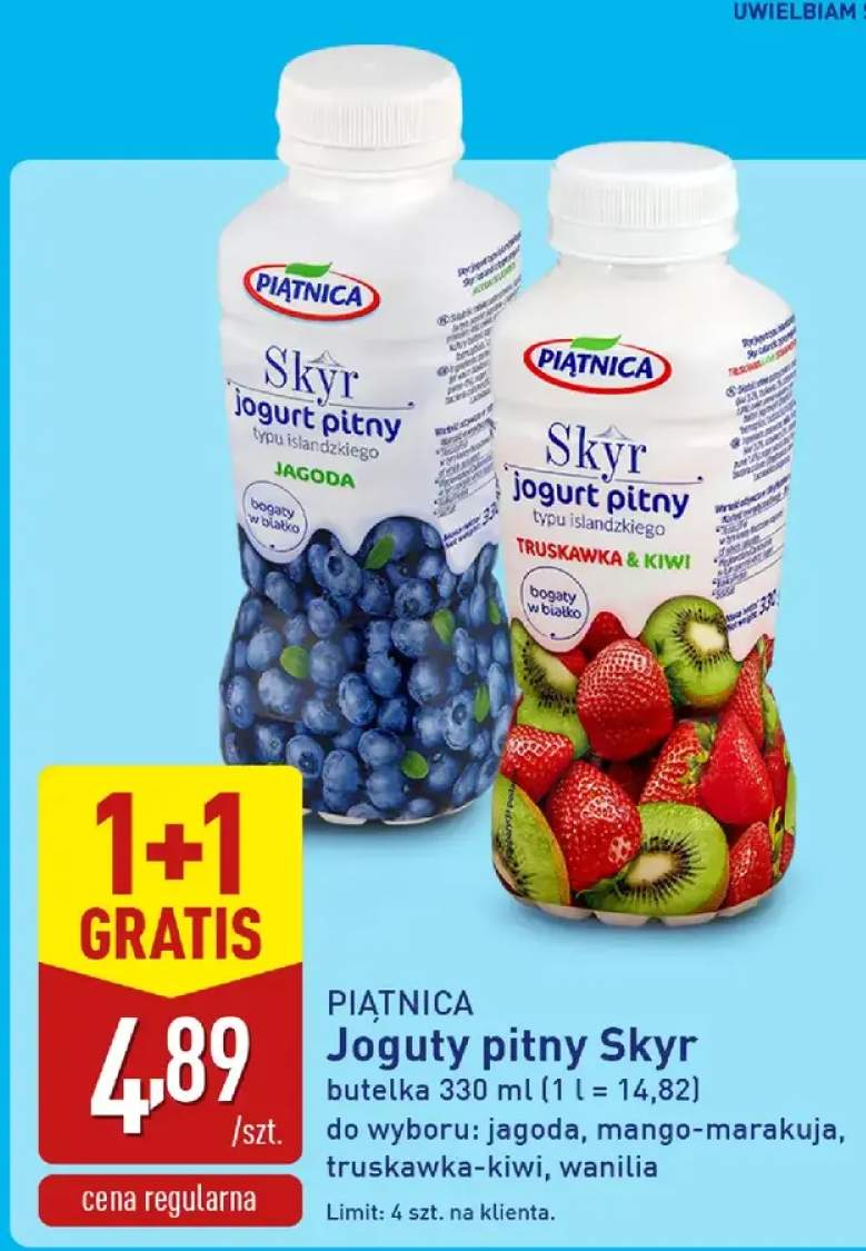 Jogurt pitny Skyr truskawka-kiwi