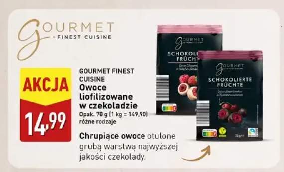 Owoce liofilizowane w czekoladzie