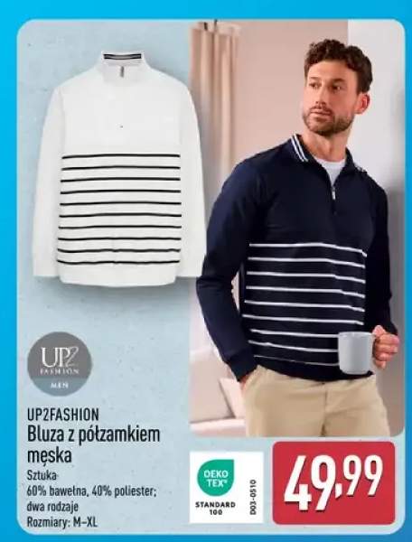 Bluza z półzamkiem męska