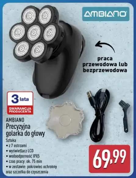 Precyzyjna golarka do głowy
