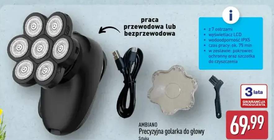 Precyzyjna golarka do głowy