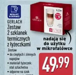 Zestaw 2 szklanek termicznych z łyżeczkami