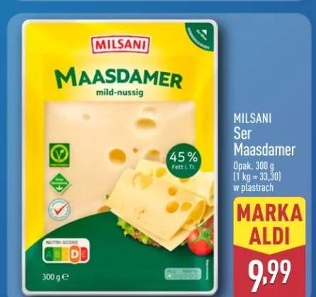 Ser Maasdamer w plastrach