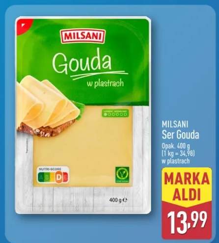 Ser Gouda w plastrach