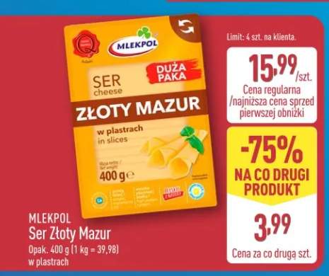 Ser Złoty Mazur w plastrach