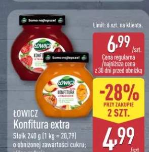 Konfitura extra różne rodzaje