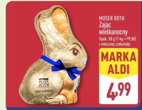Zając wielkanocny z mlecznej czekolady