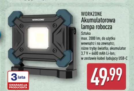 Akumulatorowa lampa robocza