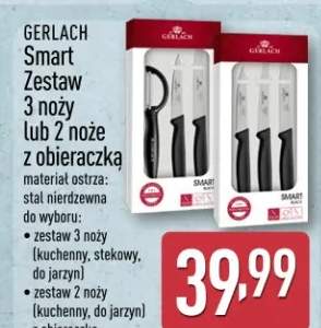 Zestaw 3 noży z 2 noże z obieraczką