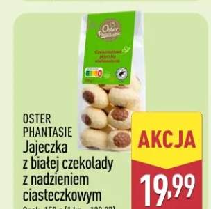 Jajeczka z białej czekolady z nadzieniem ciasteczkowym