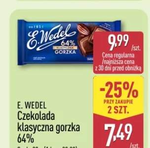 Czekolada klasyczna gorzka 64%