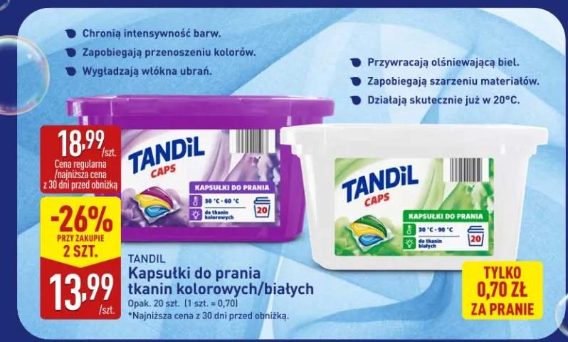 Kapsułki do prania tkanin kolorowych/białych