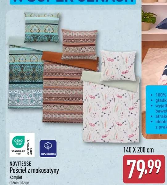 Pościel z makosatyny 140 x 200 cm