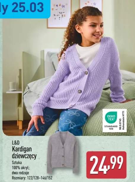 Kardigan dziewczęcy