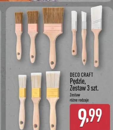 Pędzle zestaw 3szt