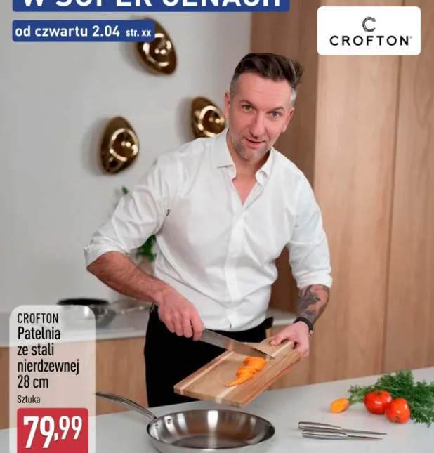 Patelnia ze stali nierdzewnej 28 cm