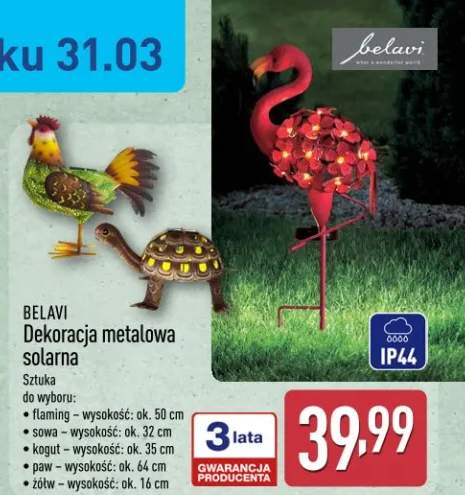 Dekoracja metalowa solarna