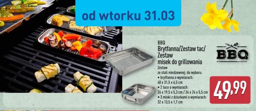 Brytfanna/Zestaw tac/Zestaw misek do grillowania