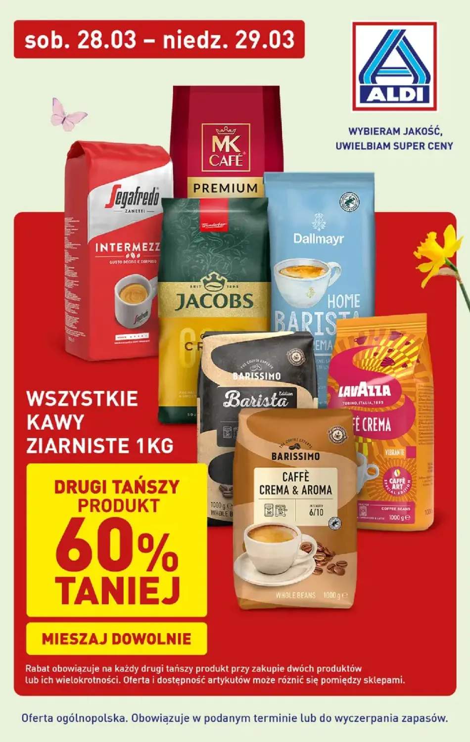 Wszystkie kawy ziarniste 1 kg DRUGA -605