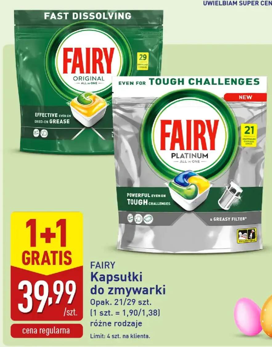 Kapsułki do zmywarki Platinum 1+1 GRATIS