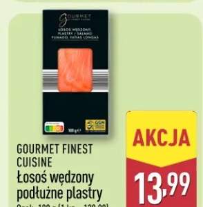 Łosoś wędzony podłużne plastry