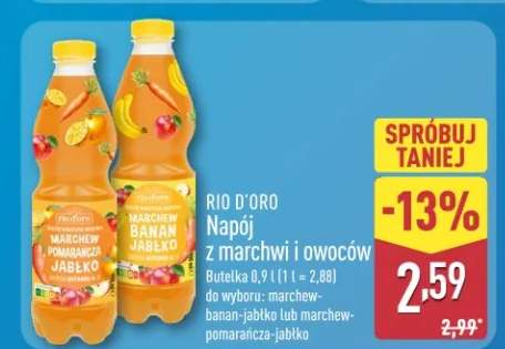 Napój z marchwi i owoców do wyboru: marchew-banan-jabłko lub marchew-pomarańcza-jabłko