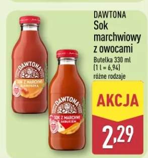 Sok marchwiowy z owocami różne rodzaje