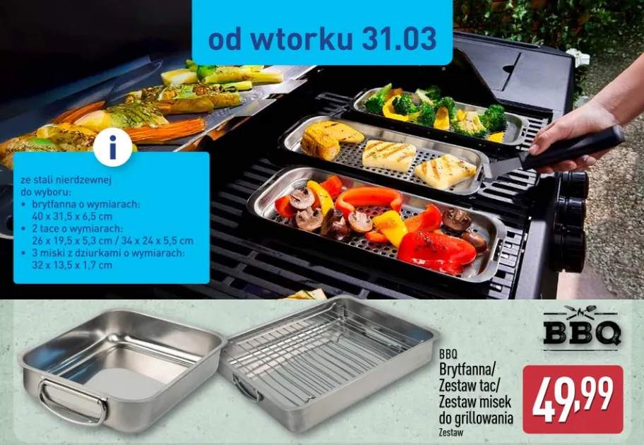 Brytfanna/Zestaw tac/Zestaw misek do grillowania