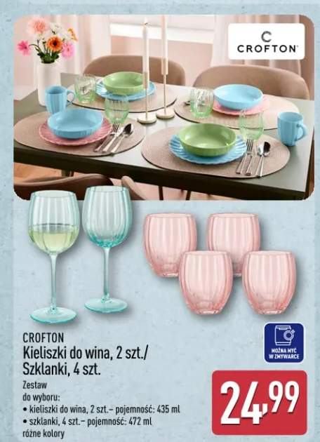 Kieliszki do wina 2szt./Szklanki 4szt.