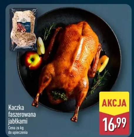 Kaczka faszerowana jabłkami cena za kg do upieczenia