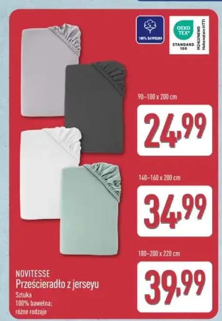 Prześcieradło z jerseyu 90-100 x 200 cm