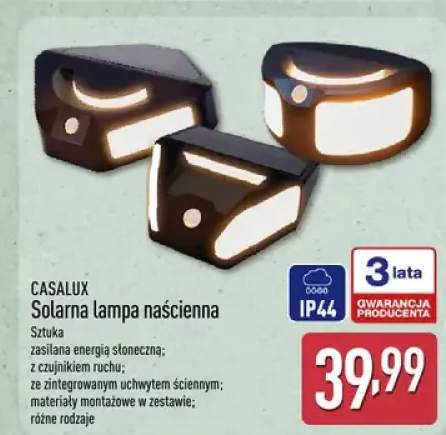 Solarna lampa naścienna