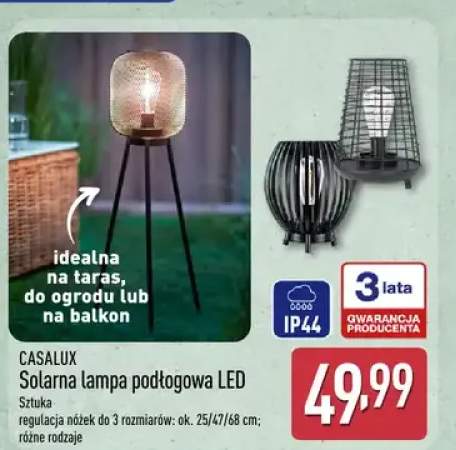 Solarna lampa podłogowa LED