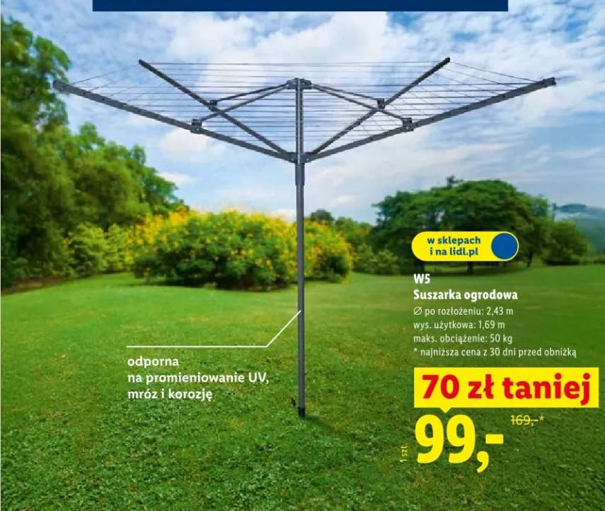 suszarka na ubrania ogrodowa