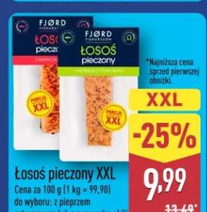 Łosoś pieczony XXL z pieprzem cytrynowym lub z papryczką chili