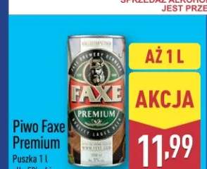 Piwo Faxe Premium puszka 1 l alk. 5% obj.
