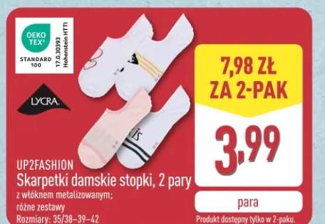 Skarpetki damskie stopki, 2 pary