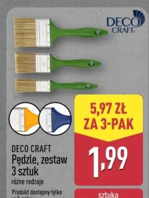 Pędzle, zestaw 3 sztuk