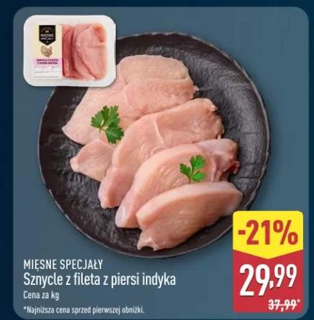 Schłodzone sznycle z fileta z piersi indyka