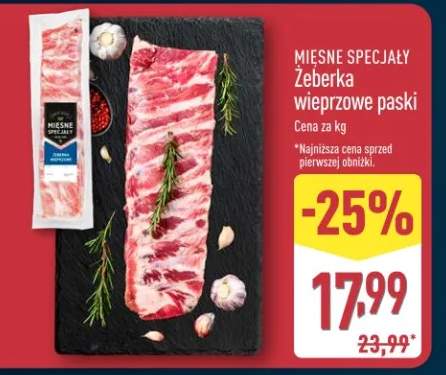 Żeberka wieprzowe paski