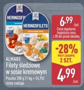 Filety śledziowe w sosie kremowym