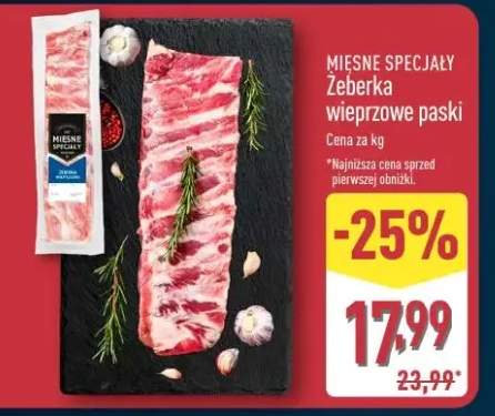 Żeberka wieprzowe paski