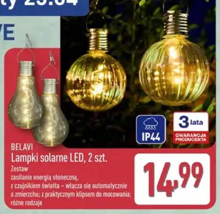 Lampki solarne LED, 2 szt.