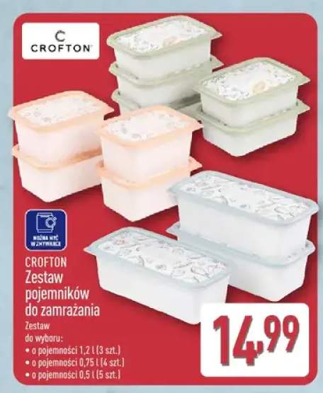 Zestaw pojemników do zamrażania