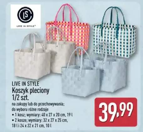 Koszyk pleciony 1/2 szt.