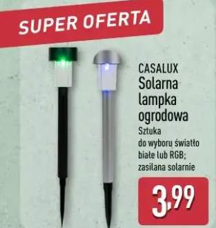 Solarna lampka ogrodowa do wyboru światło białe lub RGB zasilana solarnie